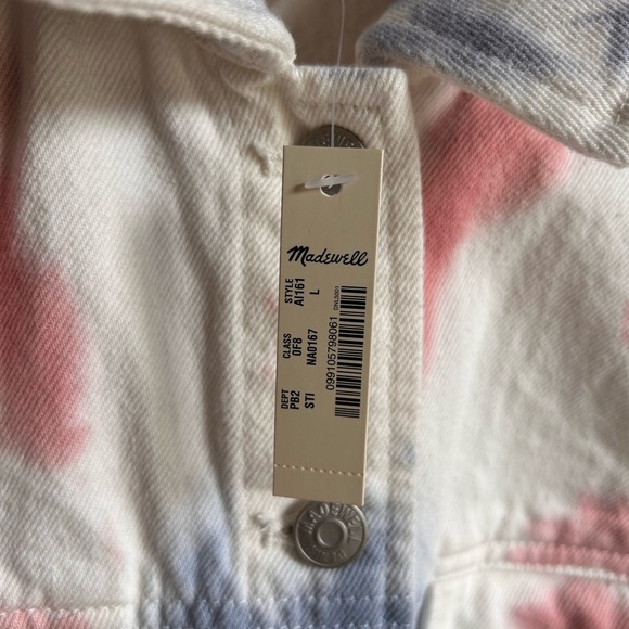 Madewell The Raglan Oversized Jean Jacket: Tie-Dyed Edition size XL - Picture 11 of 12